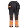 Portwest EV442 EV4 Hi-Vis Class 1 lengőzsebes nadrág narancs-metál szürke