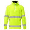Portwest F302 Hi-Vis cipzáras polár pulóver sárga