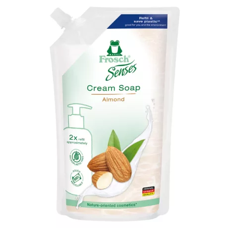 Frosch Senses krémszappan utántöltő Almond Milk 500ml