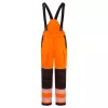 Portwest FR426 PW3 Modaflame Hi-Vis lángálló téli kantáros nadrág narancs-fekete