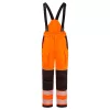 Portwest FR426 PW3 Modaflame Hi-Vis lángálló téli kantáros nadrág narancs-fekete