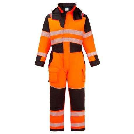 Portwest FR516 PW3 Modaflame Hi-Vis lángálló téli overál narancs-fekete