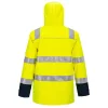 Portwest FR605 Bizflame Hi-Vis arc lángálló multi-norm kabát sárga-tengerészkék