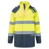 Portwest FR61 Bizflame Hi-Vis lángálló multi-norm kabát sárga-tengerészkék