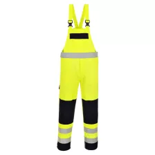   Portwest FR63 Bizflame Hi-Vis lángálló multi-norm kantáros nadrág sárga-tengerészkék