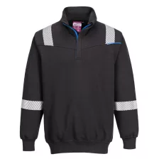   Portwest FR710 WX3 Modaflame 1/4 cipzáras lángálló pulóver fekete