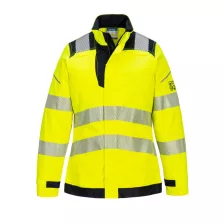   Portwest FR715 PW3 Modaflame Hi-Vis női lángálló kabát sárga-fekete