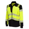 Portwest FR717 PW3 Modaflame Hi-Vis lángálló cipzáras pulóver sárga-fekete