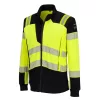 Portwest FR717 PW3 Modaflame Hi-Vis lángálló cipzáras pulóver sárga-fekete