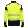 Portwest FR717 PW3 Modaflame Hi-Vis lángálló cipzáras pulóver sárga-fekete