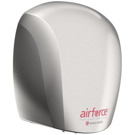 World Dryer Airforce antibakteriális kézszárító - rozsdamentes, selyem 950W