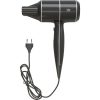 Szállodai ionos hajszárító szövet zsákkal - 3 fokozat, 2db USB aljzat, fekete 1800W