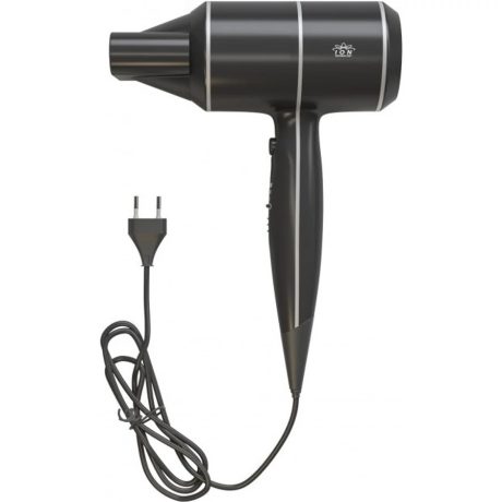 Szállodai ionos hajszárító szövet zsákkal - 3 fokozat, 2db USB aljzat, fekete 1800W