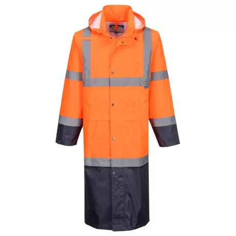 Portwest H446 Hi-Vis esőkabát (122 cm) narancs-tengerészkék