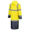 Portwest H446 Hi-Vis esőkabát (122 cm) sárga-tengerészkék