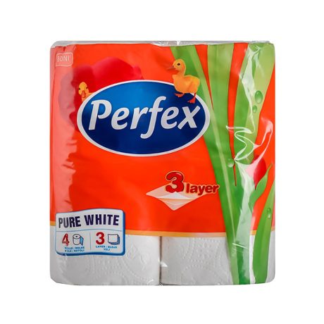 Perfex WC papír hófehér - 3 rétegű 4 tekercses