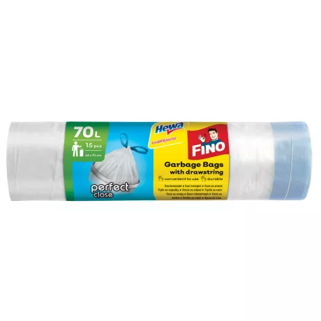 Fino Önzáró szalagos szemeteszsák 70L - 64*70cm, 15db/tek