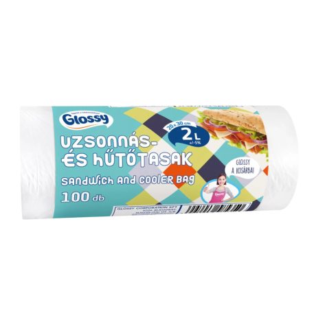 Glossy hűtő és uzsonnás tasak 2L 100db/tek
