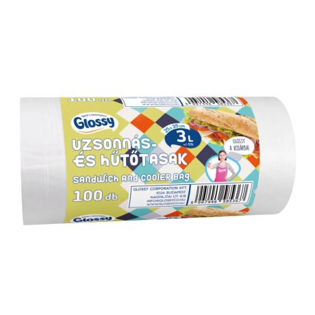 Glossy hűtő és uzsonnás tasak 3L 100db/tek