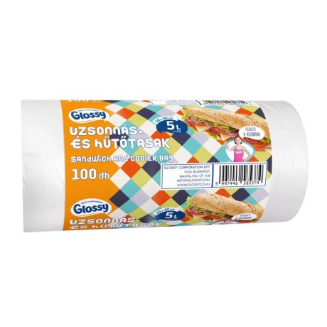 Glossy hűtő és uzsonnás tasak 5L 100db/tek
