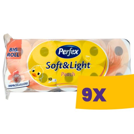 Perfex barack illatú WC papír - 3 rétegű, 10 tekercs (Karton - 9 csg)