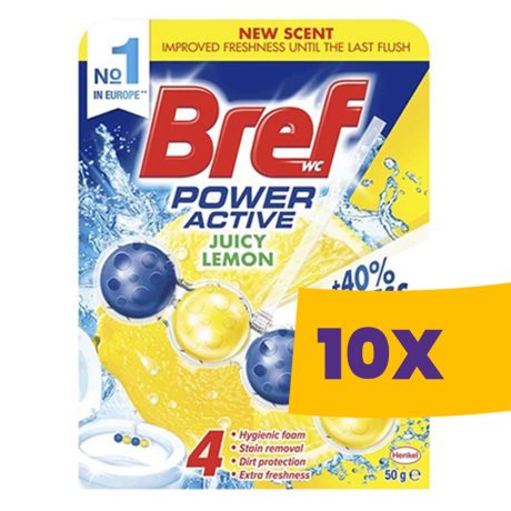 Bref Power Aktiv golyós WC illatosító Citrom 50g (Karton - 10 db)