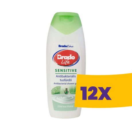 Bradolife antibakteriális tusfürdő Sensitive 400ml (Karton - 12 db)