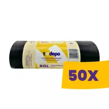   T-Depo szemeteszsák 80L - 60*80cm, 20db/tek (Karton - 50 tek)