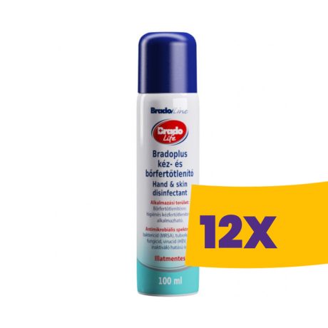 Bradolife Bradoplus kéz-és bőrfertőtlenítő spray 100ml (Karton - 12 db)