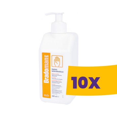 Bradoman Soft higiénés kézfertőtlenítő szer pumpás 500ml (Karton - 10 db)