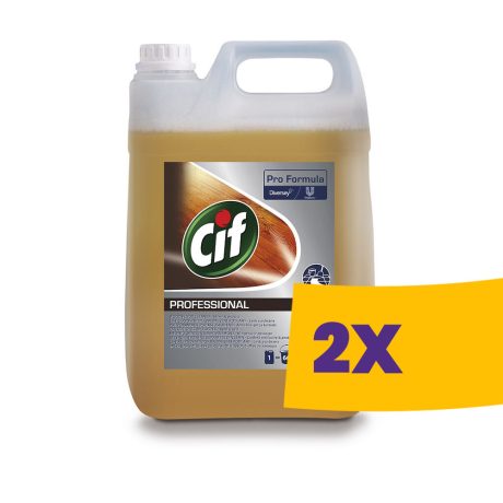 Cif Pro Formula Wood Floor Cleaner Fatisztító- és ápolószer 5L (Karton - 2 db)