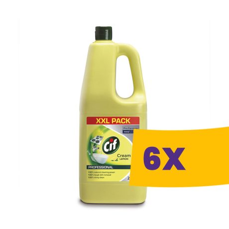 Cif Pro Formula Cream Lemon Karcmentesen tisztító folyékony súrolószer citrom illattal 2L (Karton - 6 db)