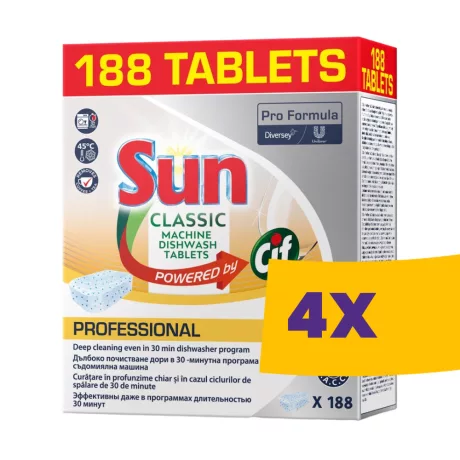 Sun Pro Formula Classic Gépi mosogatótabletta 188db (Karton - 4 csomag)