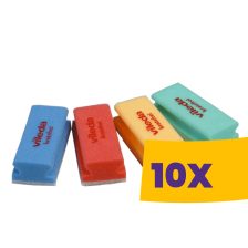   Vileda Prof. Dörzsi szivacs karcmentes 7x15cm Piros 10db (Karton - 10 csomag)