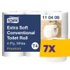 Tork Extra Soft kistekercses toalettpapír - 4 rétegű, 6 tekercs (Karton - 7 csomag)
