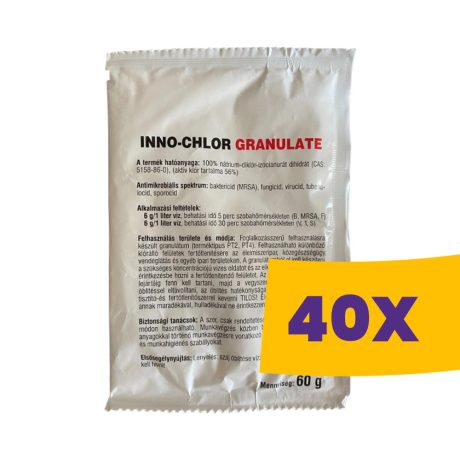 Inno-Chlor granulátum 60g (10 liter fertőtlenítő hypo oldat előállításához) (Karton - 40 db)