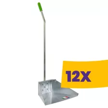 Galvanizált fém lapát, 75cm-es nyéllel (Karton - 12 db)