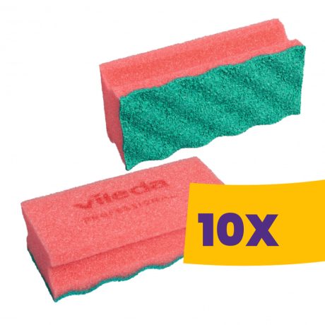 Vileda Prof. PUR Active szivacs karcmentes 7x15cm Piros 10db (Karton - 10 csomag)