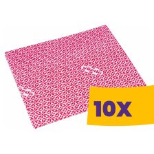   Vileda Prof. WiPro antibakteriális törlőkendő 36x42cm Piros 20db (Karton - 10 csomag)