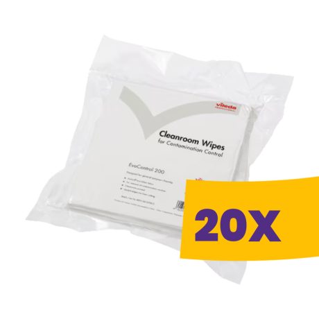 Vileda Prof. CE EvoControl 200 törlőkendő tisztatérbe 23x23cm 150db (Karton - 20 csomag)