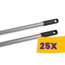   Fém felmosónyél olasz menettel ezüst 130cm (Karton - 25 db)