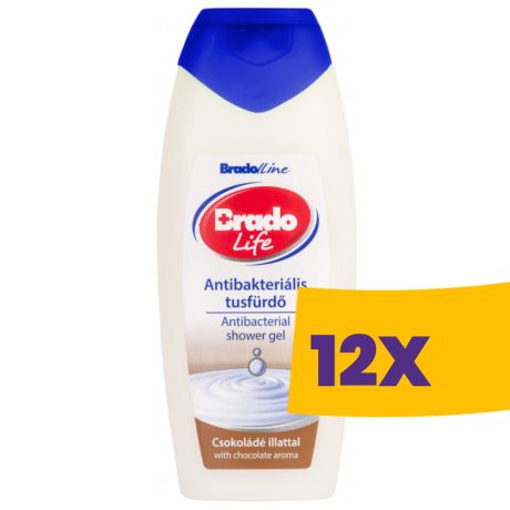 Bradolife antibakteriális tusfürdő Csokoládé 400ml (Karton - 12 db)