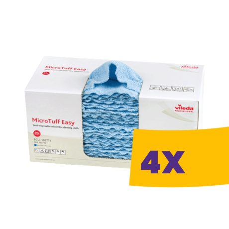 Vileda Prof. MicroTuff Easy mikroszálas törlőkendő adagolós Kék 50db (Karton - 4 csomag)