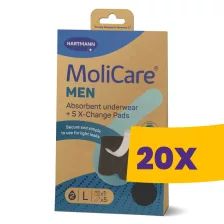   Hartmann MoliCare MEN mosható férfi nedvszívó alsónemű és 5 betét L (Karton - 20 csomag)