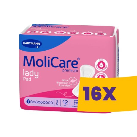 Hartmann MoliCare Lady Pad 1 csepp 194ml női inkontinencia betét 12db (Karton - 16 csomag)