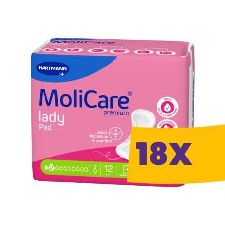 Hartmann MoliCare Lady Pad 2 csepp 346ml női inkontinencia betét 12db (Karton - 18 csomag)