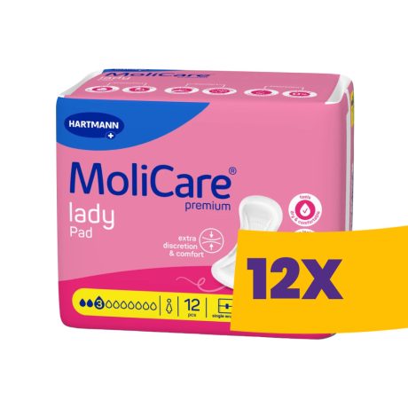 Hartmann MoliCare Lady Pad 3 csepp 506ml női inkontinencia betét 12db (Karton - 12 csomag)
