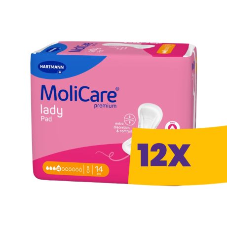 Hartmann MoliCare Lady Pad 4 csepp 841ml női inkontinencia betét 14db (Karton - 12 csomag)