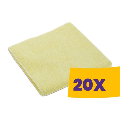 Vileda Prof. MicroTuff Base mikroszálas törlőkendő 36x36cm Sárga 5db (Karton - 20 csomag)