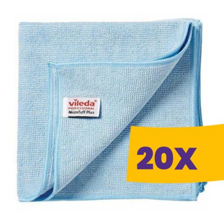 Vileda Prof. MicroTuff Plus mikroszálas törlőkendő 38x38cm Kék 5db (Karton - 20 csomag)